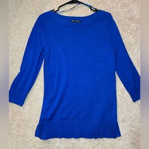 Women’s Royal Blue Small Cable & Gauge Sweater